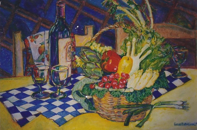 Suzan Bates Kessel — French Basket of Veggies